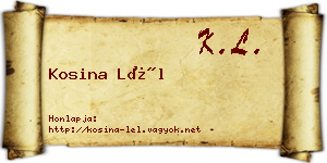 Kosina Lél névjegykártya
